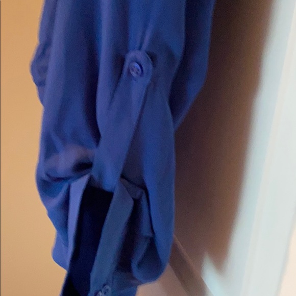 Pleione royal blue 3/4 length blouse - Picture 3 of 3